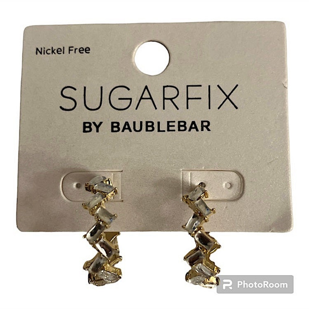 Modern Crystal Hoop Earrings